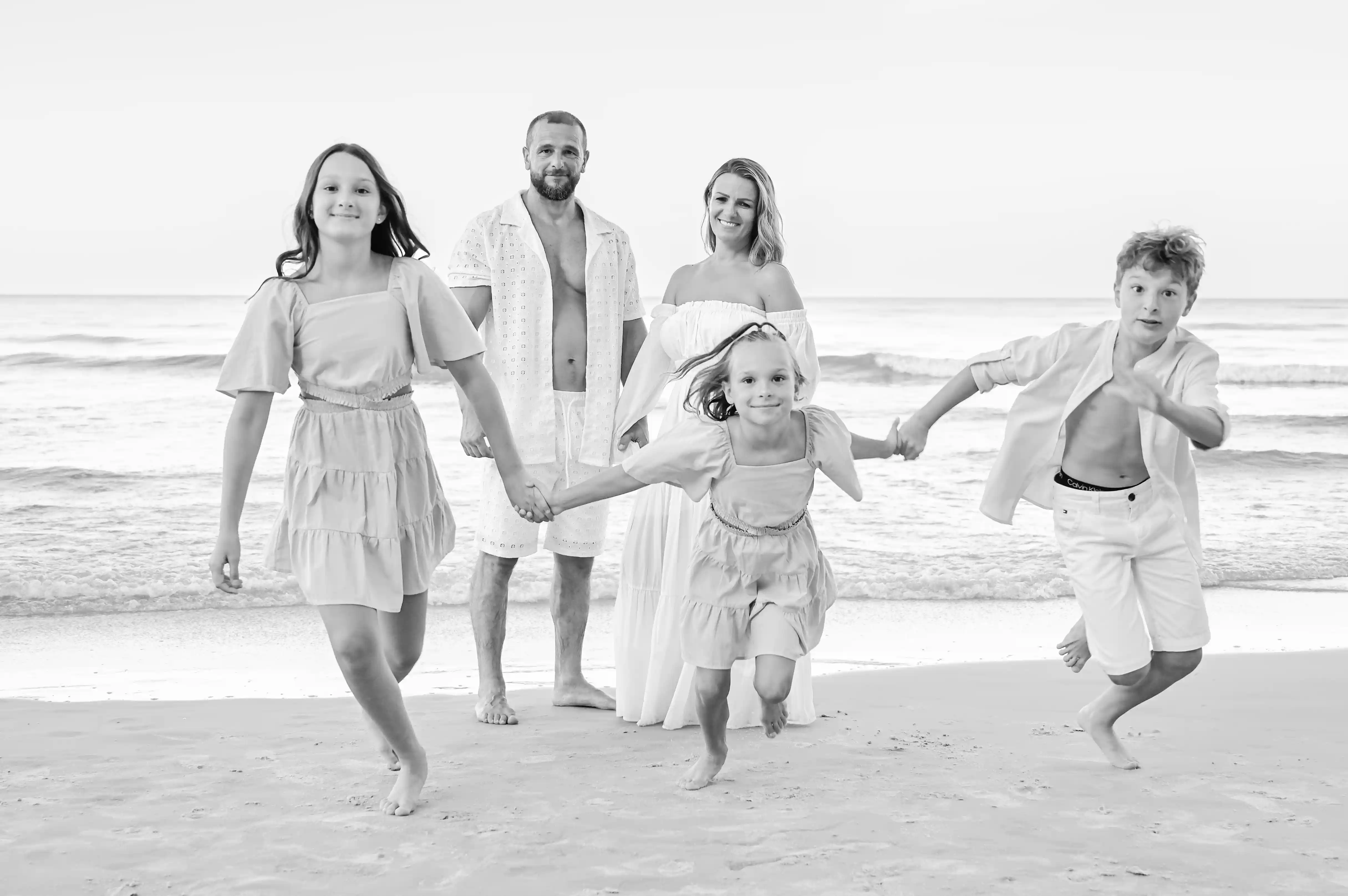 Beach Running Family Motion